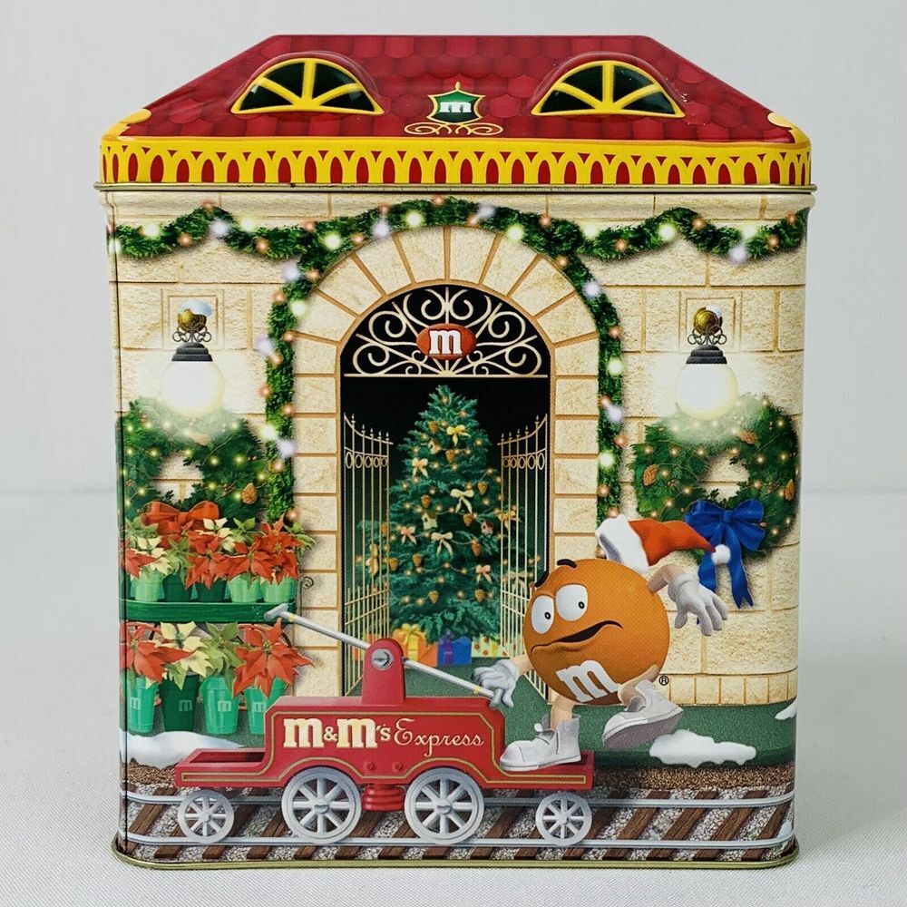 2001 Limited Edition M&M's Christmas Village Series Train Depot #13‎ Tin